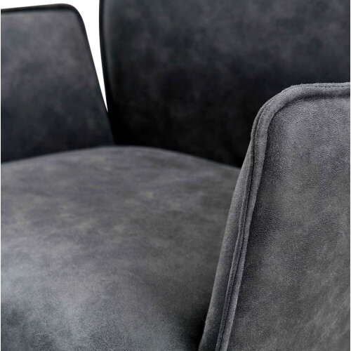 Jill Bureaustoelen Set van 2 - Antraciet Microfiber - 58,5 x 64 x 82,5-91,5 cm - In Hoogte Tweedehands