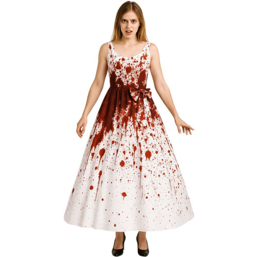 Joya Kids® - Halloween Bruidsjurk - Bloedspetters - Wit