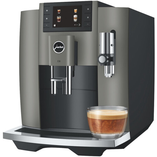 Jura E8 Dark Inox - Volautomaat - Koffiebonen & Gemalen Koffie | Nieuw (outlet)