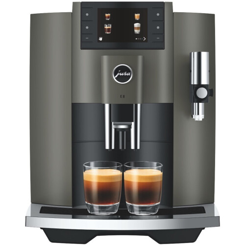 Jura E8 Dark Inox - Volautomaat - Koffiebonen & Gemalen Koffie | Nieuw (outlet)