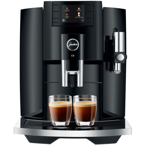 Jura E8 (EB) - Volautomatische espressomachine - 17 koffiespecialiteiten - Piano Black