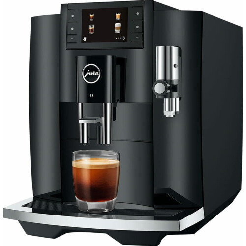 JURA E8 - Volautomatische koffiemachine - 17 koffiespecialiteiten - Piano Black Tweedehands