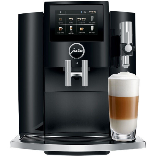 Jura S8 - Volautomatische espressomachine - Aroma G3 molen - Piano Black Tweedehands