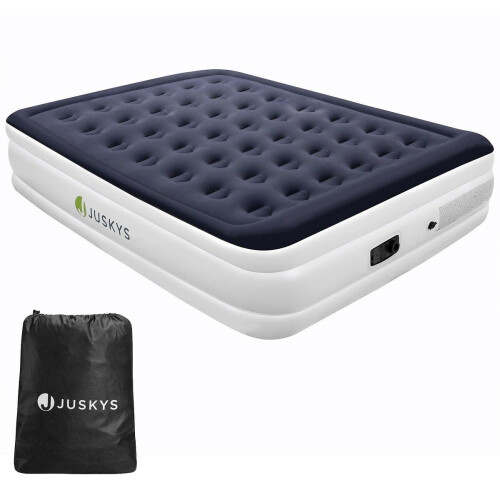 Juskys Sapri L - Zelfopblaasbaar Luchtbed - 203 x 152 x 47 cm - Incl. Elektr. Pomp en Draagtas