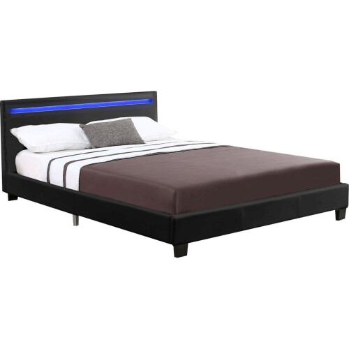 Juskys Verona - Bedframe - LED Verlichting - 120 x 200 cm - Zwart