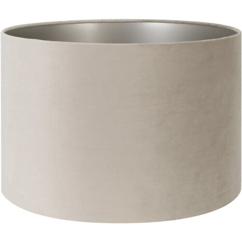 KAP VELOURS - Lampenkap - Rond - Grijs/goud - 40-40-25 cm