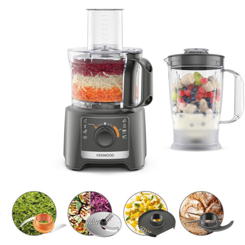 Kenwood MultiPro Compact - FDP31.170GY - Foodprocessor 800W - Grijs Tweedehands