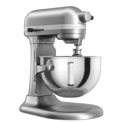 KitchenAid Keukenmachine 5,2 L Heavy Duty Zilver Grijs - volledig metaal, 11 snelheden, planetaire menging 5KSM55SXXE,,,