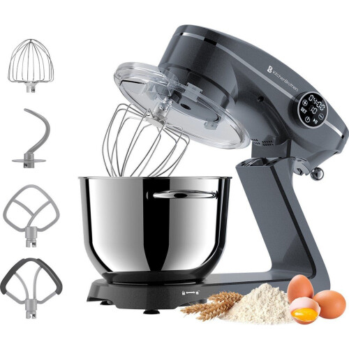 KitchenBrothers Keukenmachine - Keukenrobot - 6L - 1800W - Aluminium Tweedehands