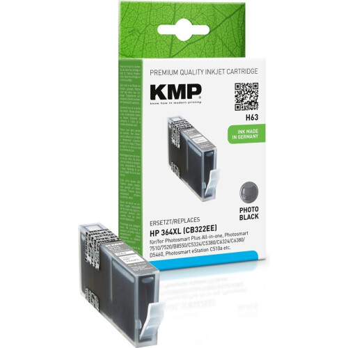 KMP H63 - Inktcartridge - Compatibel met HP - Zwart