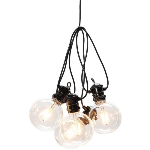 Konstsmide® 2395-800 - Snoerverlichting - 10 PowerLED globes ø10cm - extra warmwit - dimbaar - verlengbaar tot 40m