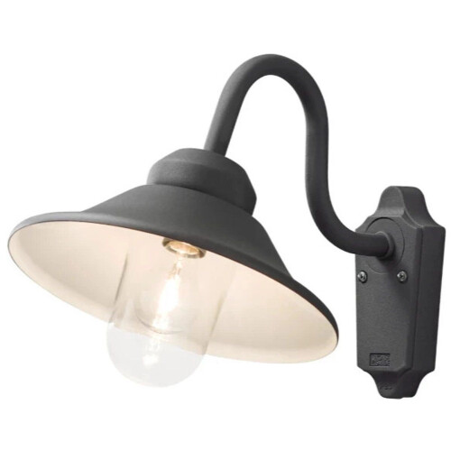 Konstsmide Vega - Buiten Wandlamp - IP44 - Zwart Aluminium Tweedehands