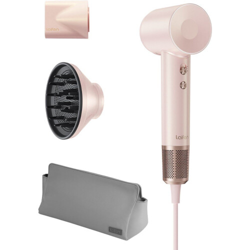 Laifen Swift Premium Föhn - Haardroger met ionische technologie - 3 warmtestanden - Licht roze/Goud