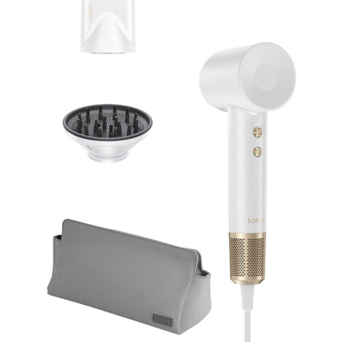 Laifen Swift Premium - Haardroger - Ionische technologie 110000 rpm - Wit/Goud Tweedehands