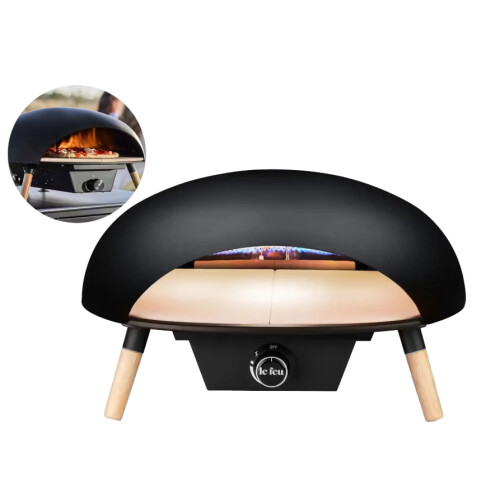 Le Feu Turtle 3.0 - Outdoor Pizzaoven - Gasgestookt -Ø 61 cm x H 39 cm - Zwart Tweedehands