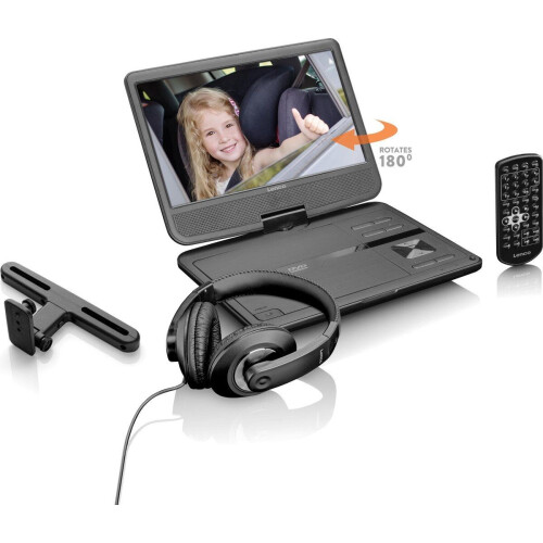 Lenco DVP-1010 - Draagbare DVD-speler - 10" TFT 180° draaibaar - Zwart