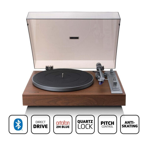 Lenco LBT-515WD - Platenspeler - Bluetooth 5.3 - Ortofon 2M Blue cartridge - Hout Tweedehands