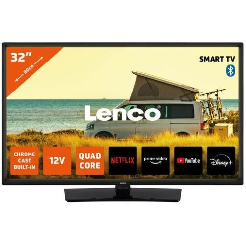 Lenco LED-3263BK (V2) - 32"Android Smart TV - Chromecast - Zwart