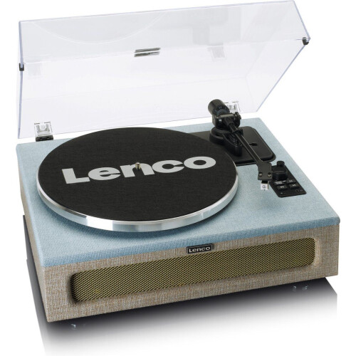 Lenco LS-440BUBG - Platenspeler - Bluetooth 5.0 - 4 Speakers 40W RMS - Blauw Grijs