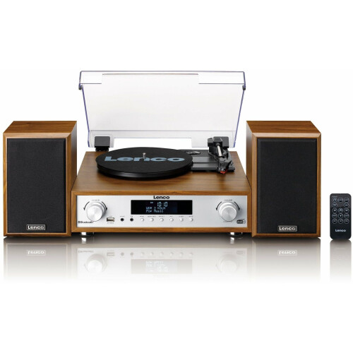 Lenco MC-160WD - HiFi stereo set - Platenspeler DAB+ Bluetooth 5.0 - Houtkleur Tweedehands