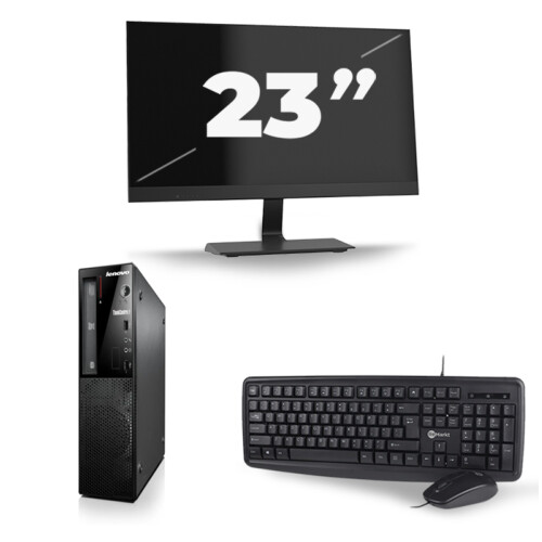 Lenovo ThinkCentre Edge 71 SFF - Intel Core i3-3e Generatie - 8GB RAM - 256GB SSD - Windows 10 + 1x 23 inch Monitor Tweedehands