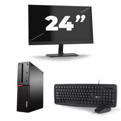 Lenovo ThinkCentre M700 SFF - Intel Core i5-6e Generatie - 8GB RAM - 256GB SSD - Windows 11 + 1x 24 inch Monitor Tweedehands