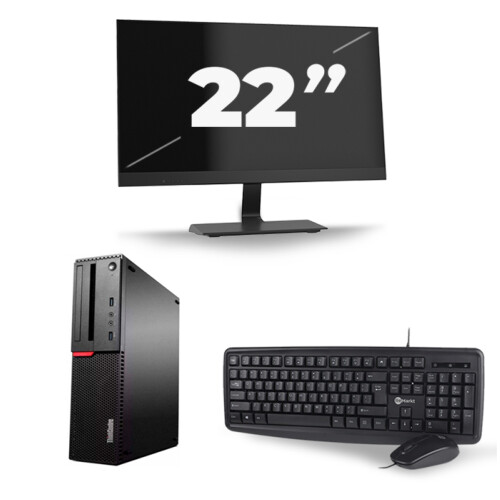 Lenovo ThinkCentre M700 SFF - Intel Core i5-6e Generatie - 8GB RAM - 256GB SSD - Windows 11 + 1x 22 inch Monitor Tweedehands