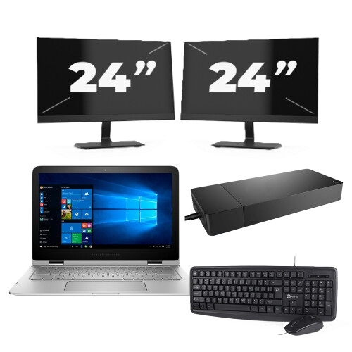 Lenovo Thinkpad E14 G2 - Intel Core i5-11e Generatie - 14 inch - 8GB RAM - 256GB SSD - Windows 11 Home + 2x 24 inch Monitor Tweedehands