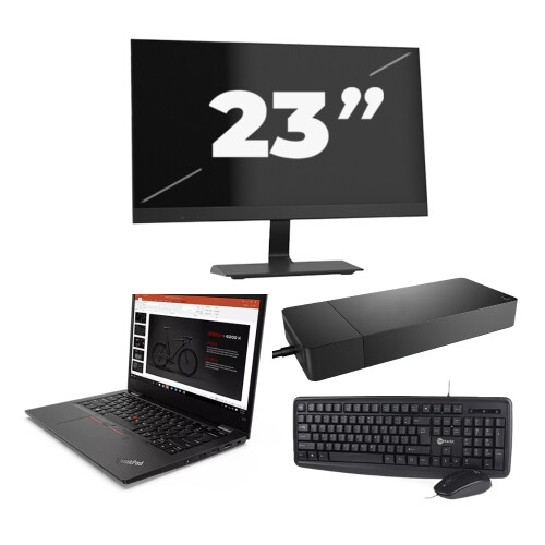 Lenovo ThinkPad L13 G2 - Intel Core i3-11e Generatie - 13 inch - 8GB RAM - 512GB SSD - Windows 11 Home + 1x 23 inch Monitor Tweedehands