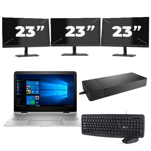 Lenovo ThinkPad L13 G2 - Intel Core i3-11e Generatie - 13 inch - 8GB RAM - 256GB SSD - Windows 11 Home + 3x 23 inch Monitor Tweedehands