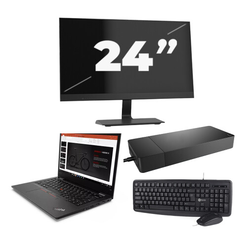 Lenovo ThinkPad L13 G2 - Intel Core i3-11e Generatie - 13 inch - 8GB RAM - 512GB SSD - Windows 11 Home + 1x 24 inch Monitor Tweedehands