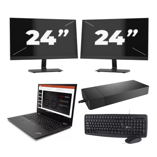 Lenovo ThinkPad L13 G2 - Intel Core i3-11e Generatie - 13 inch - 8GB RAM - 512GB SSD - Windows 11 Home + 2x 24 inch Monitor Tweedehands