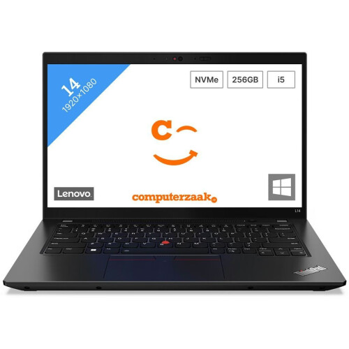 Lenovo ThinkPad L14 Gen 3 - Laptop - Intel Core i5-1235U 16GB RAM 256GB NVMe 14 inch Full HD Tweedehands