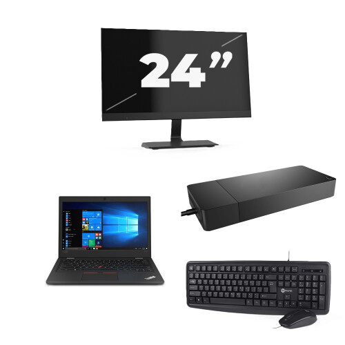 Lenovo ThinkPad L390 - Intel Core i3-8e Generatie - 13 inch - 8GB RAM - 256GB SSD - Windows 11 + 1x 24 inch Monitor Tweedehands