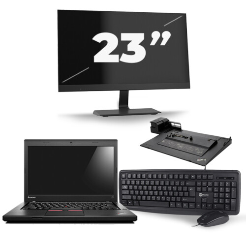 Lenovo ThinkPad L460 - Intel Core i5-6e Generatie - 14 inch - 8GB RAM - 256GB SSD - Windows 11 + 1x 23 inch Monitor Tweedehands