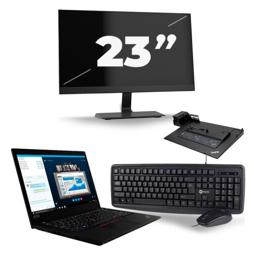 Lenovo ThinkPad L490 - Intel Core i5-8e Generatie - 14 inch - 8GB RAM - 256GB SSD - Windows 11 + 1x 23 inch Monitor Tweedehands