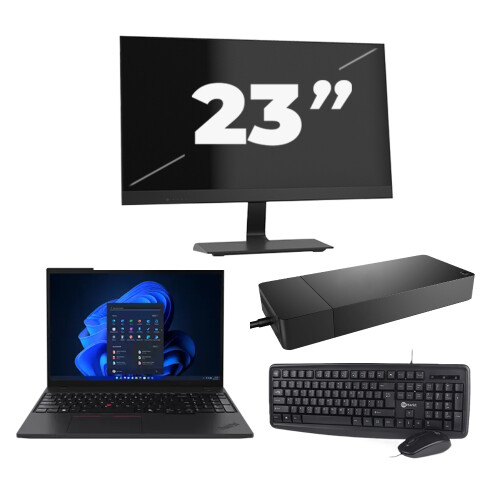 Lenovo ThinkPad T495 - AMD Ryzen 5 PRO 3500U - 14 inch - 16GB RAM - 256GB SSD - Windows 11 Home + 1x 23 inch Monitor Tweedehands