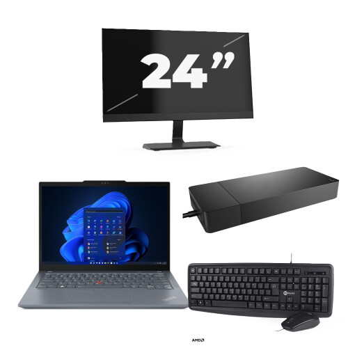 Lenovo ThinkPad X13 - AMD Ryzen 3 PRO 4450U - 13 inch - 8GB RAM - 256GB SSD - Windows 11 Home + 1x 24 inch Monitor Tweedehands