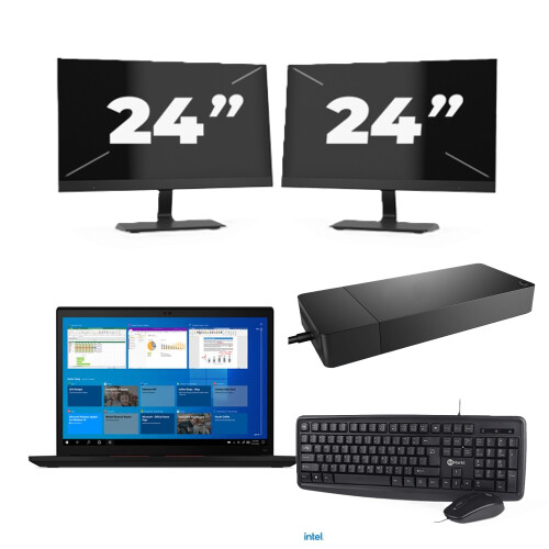 Lenovo Thinkpad X13 Gen 2 - Intel Core i5-11e Generatie - 13 inch - 16GB RAM - 256GB SSD - Windows 11 + 2x 24 inch Monitor Tweedehands