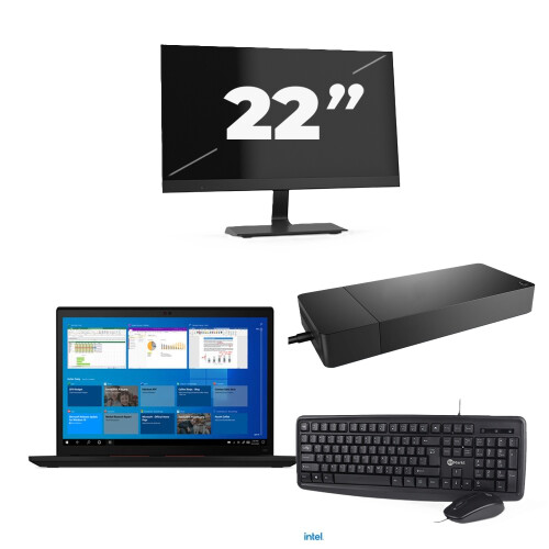 Lenovo ThinkPad X13 Gen 2 - Intel Core i5-11e Generatie - 13 inch - 8GB RAM - 256GB SSD - Windows 11 Home + 1x 22 inch Monitor Tweedehands