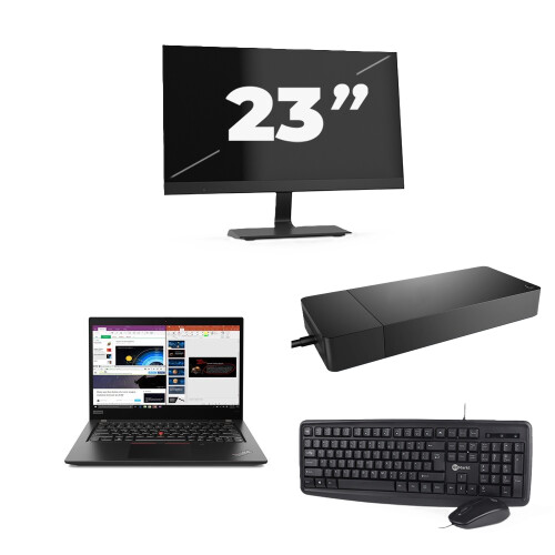 Lenovo ThinkPad X395 - AMD Ryzen 5 PRO 3500U - 13 inch - 8GB RAM - 256GB SSD - Windows 11 Home + 1x 23 inch Monitor Tweedehands