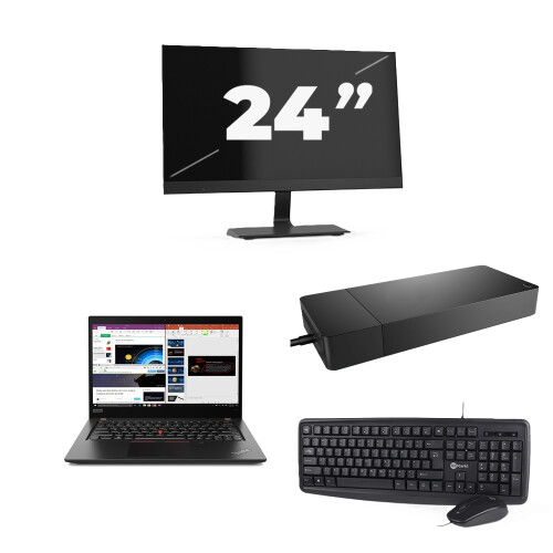 Lenovo ThinkPad X395 - AMD Ryzen 7 PRO 3700U - 13 inch - 16GB RAM - 256GB SSD - Windows 11 Home + 1x 24 inch Monitor Tweedehands