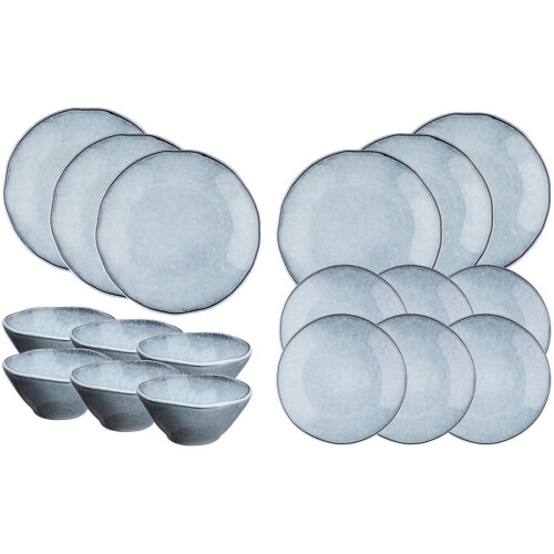 Les Essentiels CLOUD - Servies Set - 18 stuks - Stormgrijs