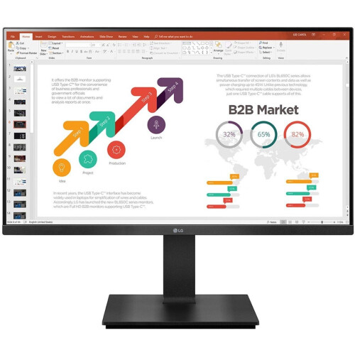 LG 24BP450S - Computer Monitor 23.8 Inch - Full HD 1920 x 1080 - Zwart Tweedehands