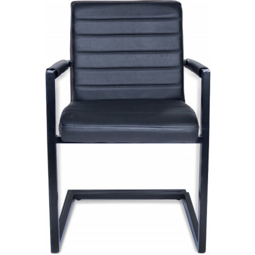 Lifa-Living Adelaide - Stoel - Kunstleer - Donkergrijs (2 stuks) Tweedehands