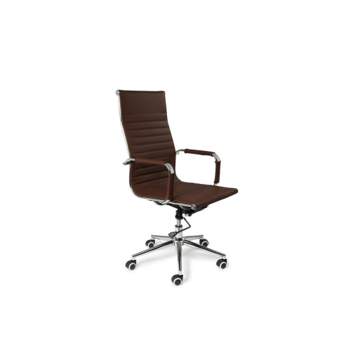 Lifa Living Oxford - Bureaustoel - Buffelleer zitting - Max 150 kg - Donkerbruin