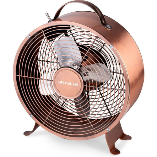 Lifetime Air Tafelventilator - 230V - Bureau Ventilator 20CM - 2 Snelheden - Duurzaam Materiaal - Koper Tweedehands