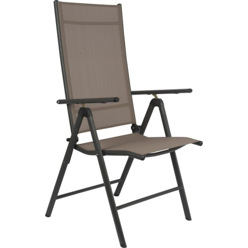 Lifetime Garden Santiago - Tuinstoel - 7 Posities verstelbaar - Taupe (2 stuks)