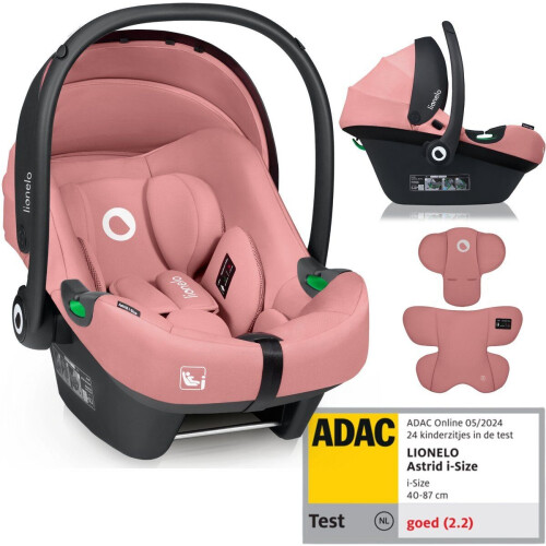 Lionelo Astrid i-Size Autostoel - ADAC 5-sterren - 40-87 cm - RWF - Memory Foam - Verstelbare hoofdsteun (7 cm) - Holmbergs gordels - Compatibel met
