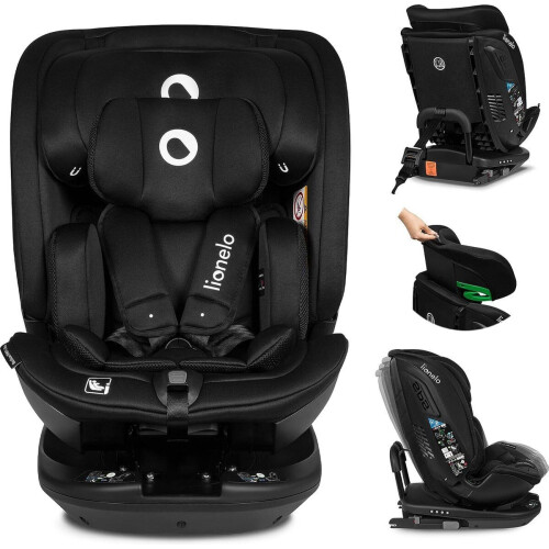 Lionelo Bastiaan RWF i-Size Autostoel - 360° Draaibaar - ISOFIX - Achterwaarts&Voorwaarts - Zwart Tweedehands